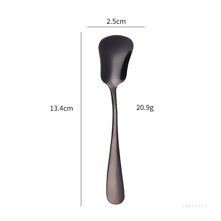 Vaisselle en acier inoxydable Plaqué Couleur Fourchette Cuillère Vaisselle Couteau Cadeau Couverts Cuisine Outils Barware Boire Cuillère À Café Costumes Vaisselle T2I52290