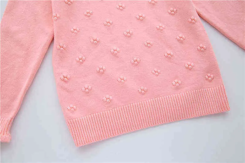 Moda di marca Abbigliamento bambini Ragazze Fiore Bambini Maglione Pullover Ragazza Bambino Maglioni dolcevita di base 2-6T Bambino 211201