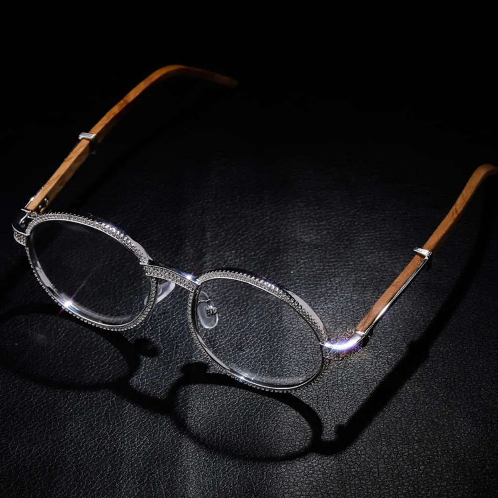 Highend Akcesoria moda luksusowa metalowa miedziana rama z obiektywem drewniane świątynia okulary przeciwsłoneczne Kobiety Mężczyźni Dostosowani szklanki Diamentowe 5197765