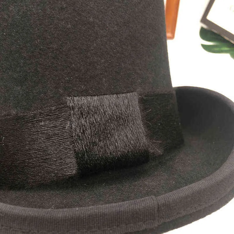 Il vento britannico in Europa e il berretto da gentiluomo spettacolo teatrale cappello a cilindro moda retrò e personalità cappello da presidente 2112276104817