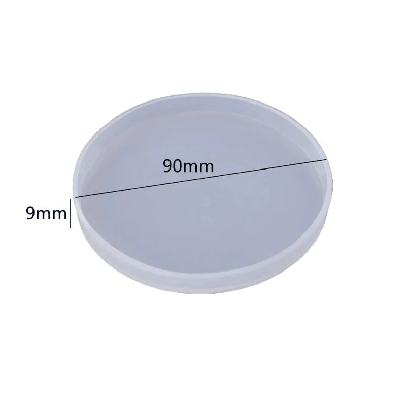 DIY Epoxy Resin Silicone Molds Circular White Crystal Drop Glue Storage Box Round Coaster Craft Tools Mold New