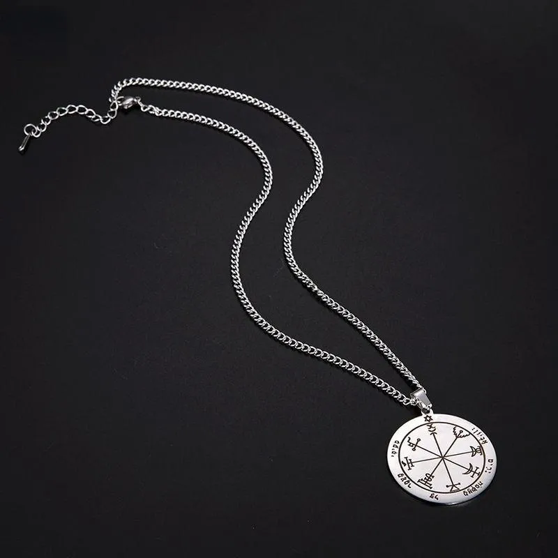 Colares Pingente Solomon Moon Aço Inoxidável Colar Amuleto Casal Gótico Casual Sporty Chain Jóias Whole3012