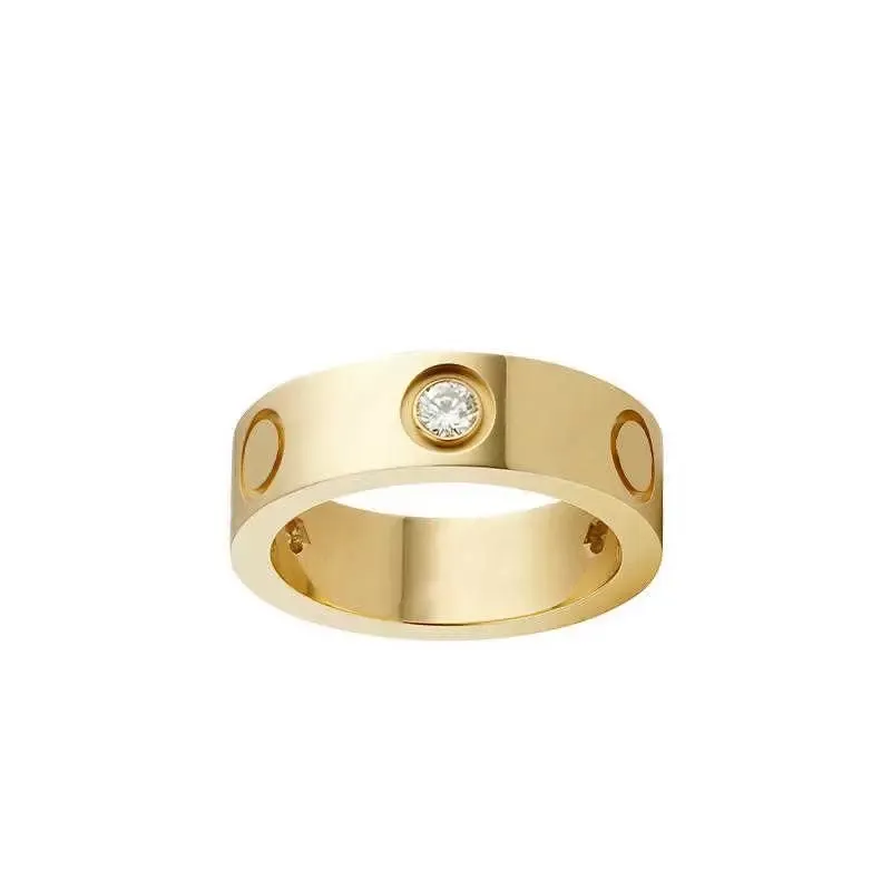 Anelli a fascia anello di fidanzamento di design gioielli in oro rosa argento sterling argento acciaio al titanio anelli con diamanti personalizzati semplici carini uomo wome276I