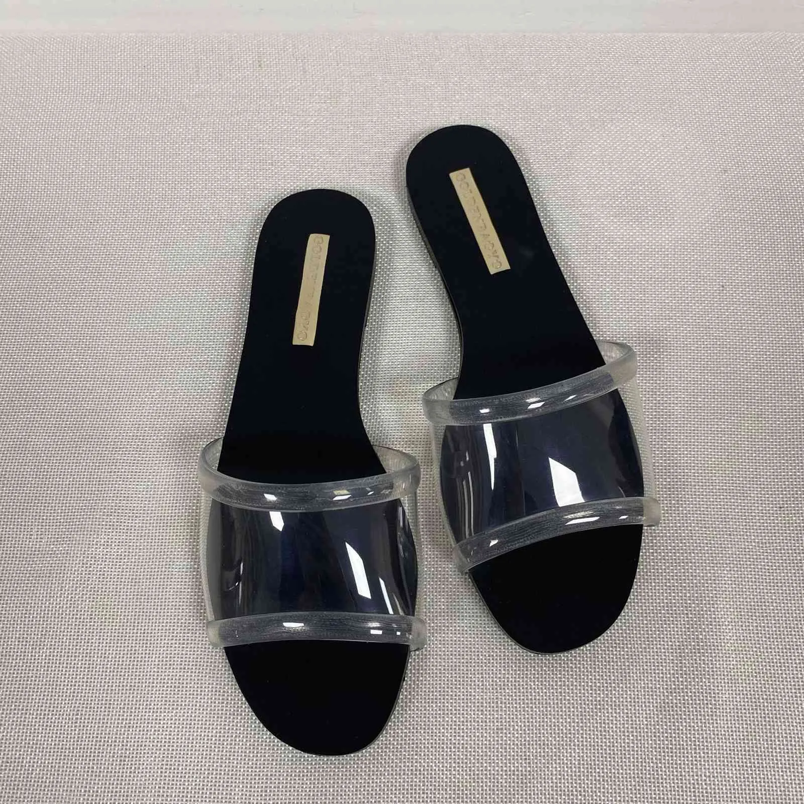 Pantofole da donna estive scarpe da spiaggia piatte sandali trasparenti alla moda pantofole da donna donna 2021 infradito