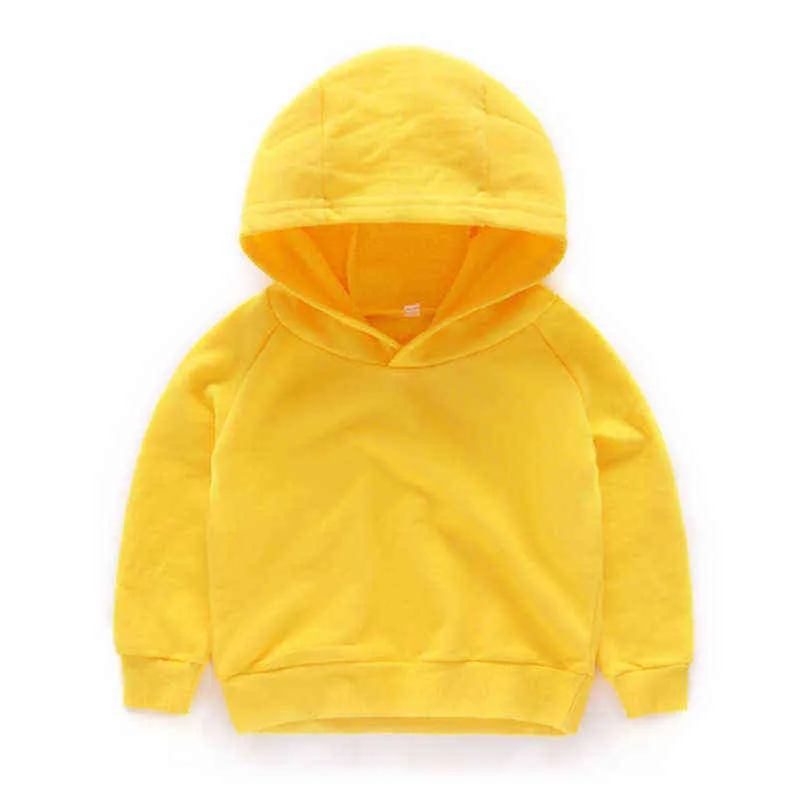 Kids Meisjes Jongens Hoodies Bovenkleding Wit Rood Geel Zwart Grijs Hooded Sweatshirt Kleding voor 3 4 6 8 10 Jaar 211029