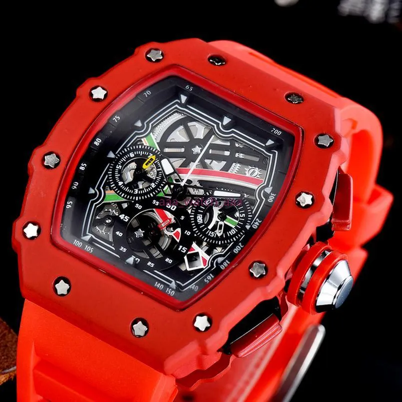 7-7 ENS Montre de Luxe zegarek silikonowy pasek mody projektant zegarek sportowy kwarc analogowy Relogio Masculino 20213082