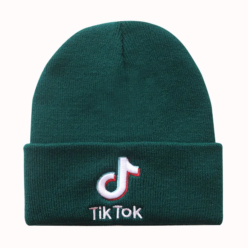 Cappello lavorato a maglia studenti con ricamo tridimensionale TikTok Cappello pullover in lana Freddo caldo in autunno e inverno