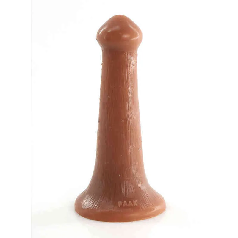 NXY Dildo Giocattoli anali Nuova testa di fungo Pene falso Doppio strato di silicone Simulato Bastone da massaggio vaginale femminile Divertimento Big Plug 0225