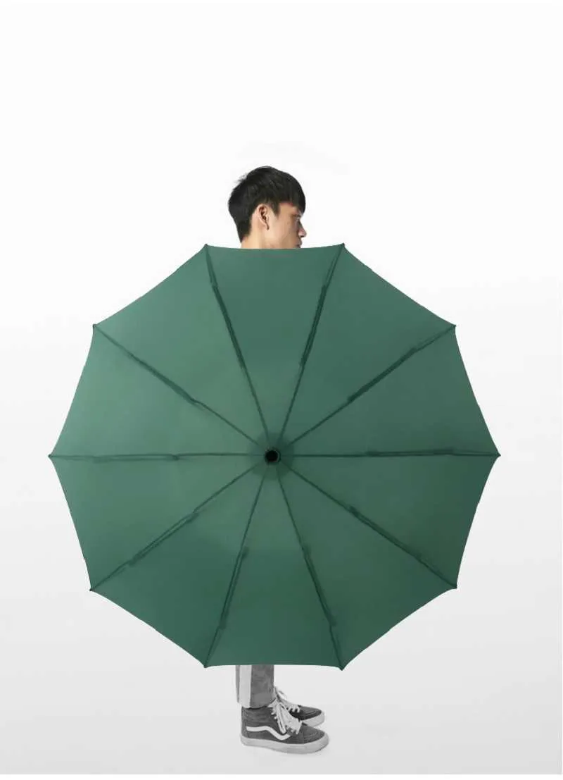 Negócio de dobramento reverso da guarda-chuva 10k com tiras reflexivas 3 dobra o guarda-chuva impermeável 210721