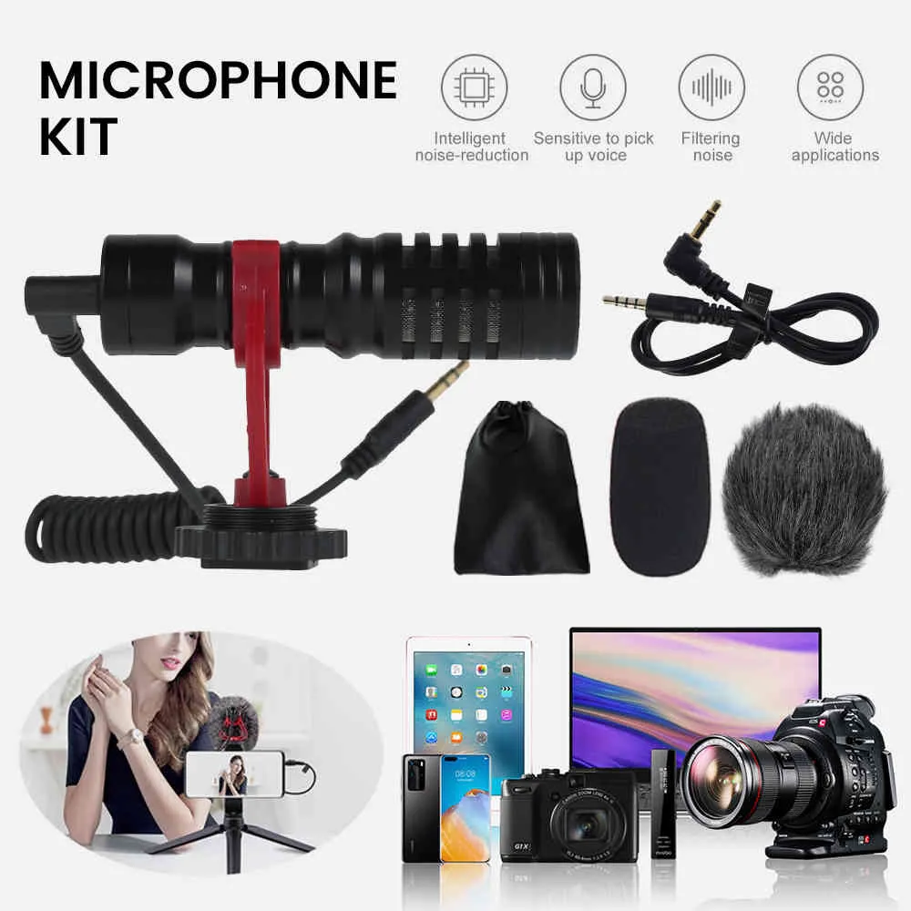 Condenser Kit 3.5mm Plug Home Stereo Mic Универсальные записи Микрофон микрофон MIC SLR Камеры видеокамер Voice Recorder