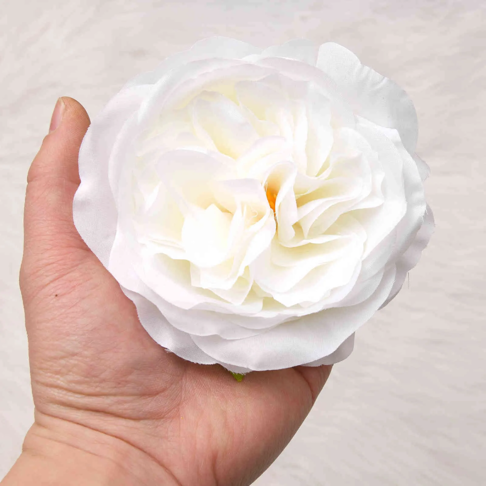 11cm grote witte peony kunstmatige zijde bloem hoofden voor bruiloft decoratie diy krans geschenkdoos scrapbooking craft nep bloemen 211108