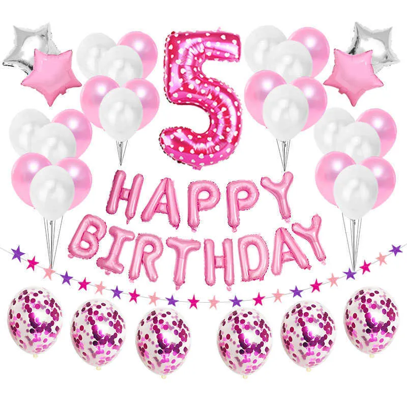 37 Stück 1. 1 2 3 4 5 6 7 8 9 10 18 21. 30 40 50 Jahre Happy Birthday Zahlenballons Set Partydekorationen Kinder Mädchen Erwachsene Frau 210626