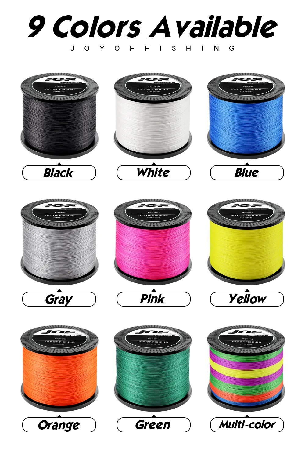 8 Strands Super Strong Japanes 100% PE Braided Fishing Line Multifilament 300m/500M/1000M Cord 22-88 LB