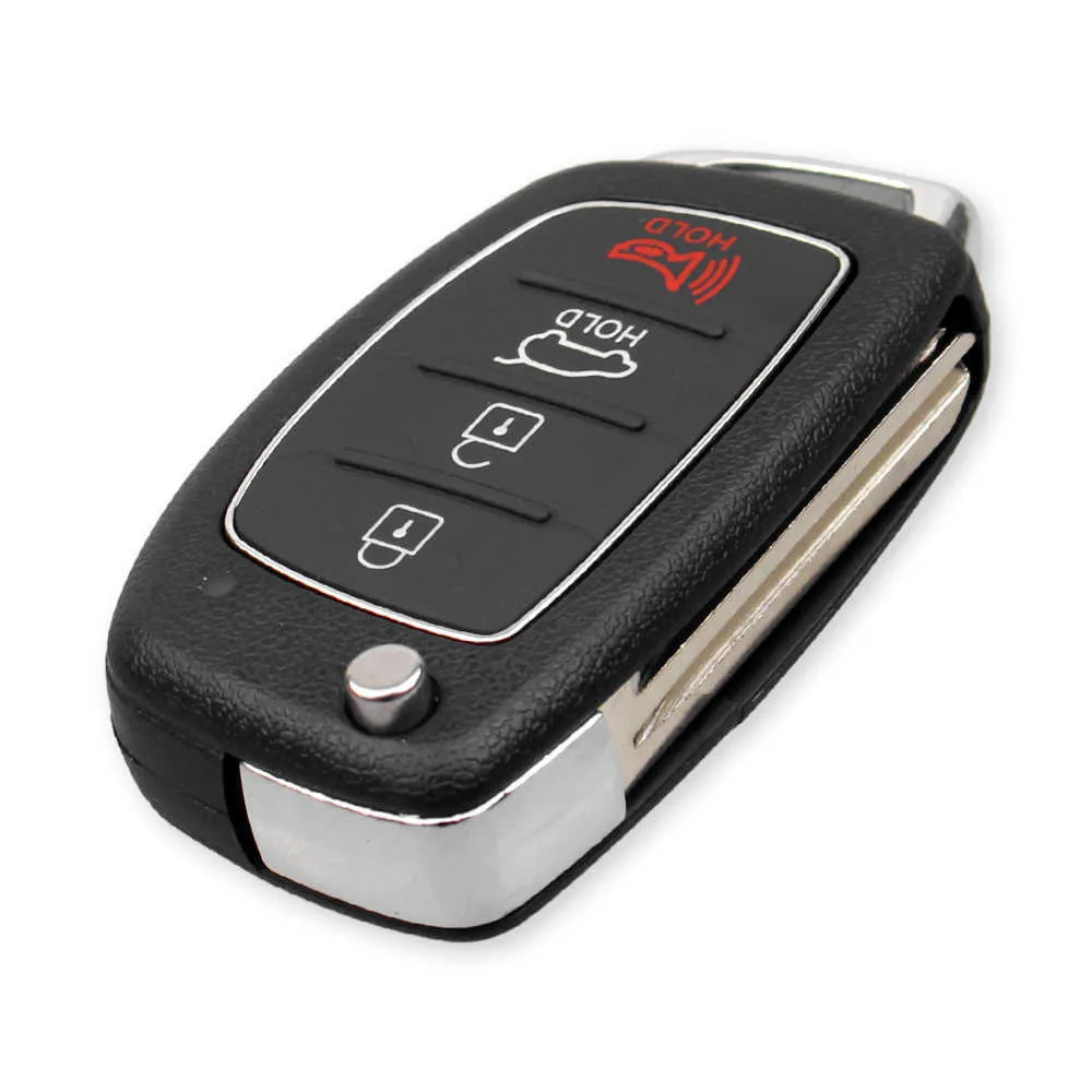 قابلة للاستبدال CAR CAR Remote Key Shell Case لـ Hyundai Santa Fe Sonata Tucson I40 IX45 Case 4 Case 4 with uncut Blade1242563