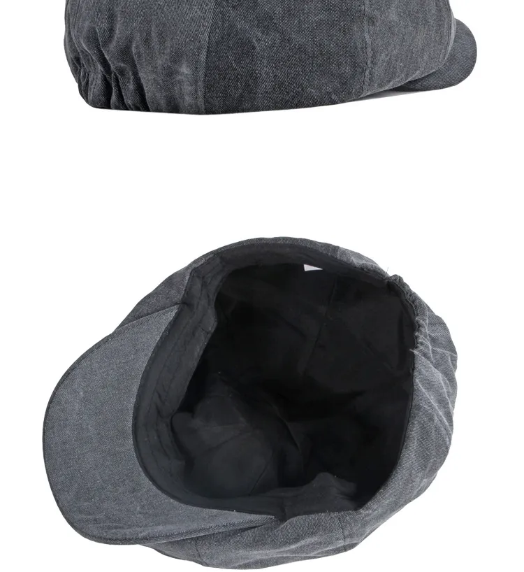 洗われた古い綿のベレー帽メンズビンテージ新聞子供の帽子八角帽子画家の帽子の女性