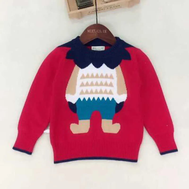 Natale bambino bambini ragazzi ragazze manica lunga cartone animato leone maglione lavorato a maglia bambini ragazzi ragazze pullover maglioni vestiti bambini Y1024