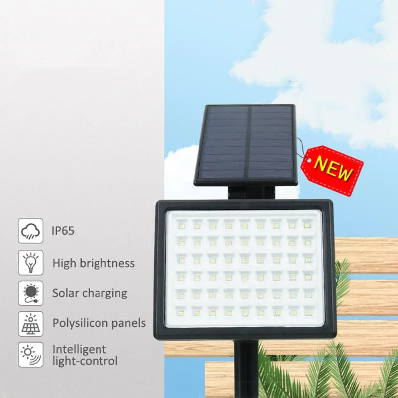 Lámparas de césped LED Solar Interruptor automático Luz impermeable Estacas de jardín al aire libre Foco Arte de patio para la decoración del patio del hogar229d