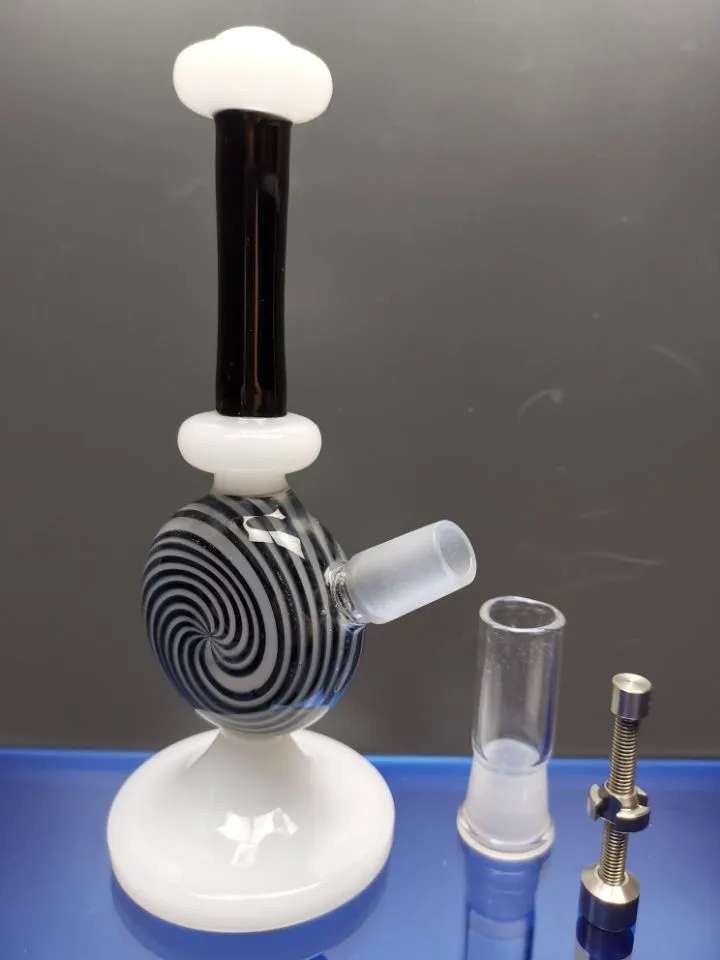 유리 봉 흡연 파이프 봉 물 담뱃대 티타늄 네일과 유리 돔이있는 컬러 워터 파이프 14.4mm 조인트 sestshop