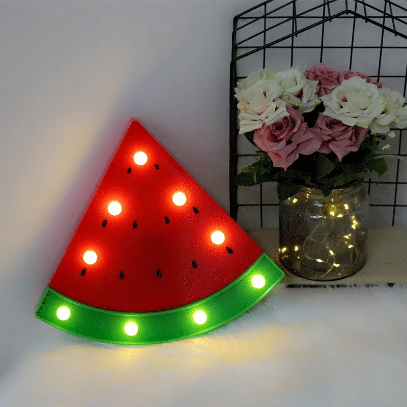 Lampade a parete anguria leggera Nightmelon Luci da notte a LED camere bambini Batteria Potenza tavolo da notte Lampada di plastica Decorazione Lighti214W