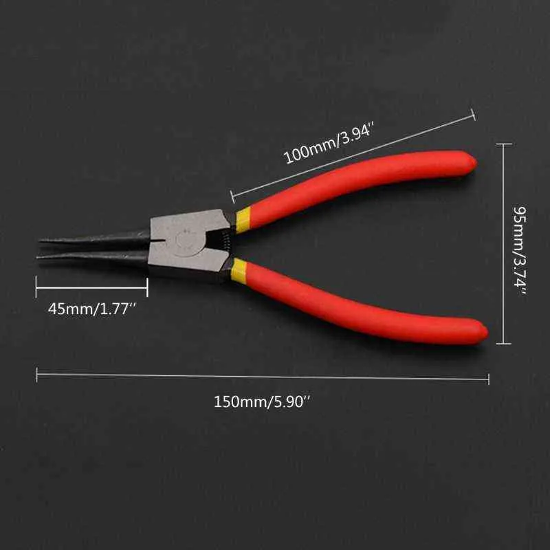 7in Circlip Pliers Set Retaining Clip Internal External Spring Bent Straight Snap Ring Disassembly Au 20 Dropship 211110