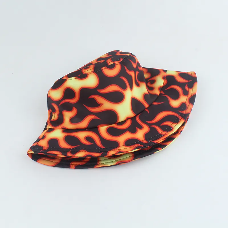 Panamá fogo nuvem dragão impressão chapéu de pescador moda harajuku balde chapéus para homens mulheres proteção solar hip hop cap8283144
