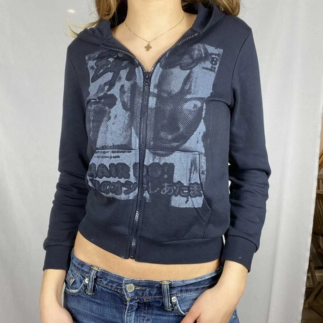 Frauen Hoodies mit Taschen 90er Jahre Vintage Grafik Y2k Ästhetische Mantel Top E-Girl Sweatshirts Frühling Herbst Gedruckt Reißverschluss 210803