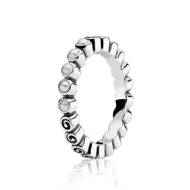 NIEUWE 2019 100% 925 Sterling Zilver Rose Goud Prinses Wishbone Vergeet Me Niet Ring voor Europa Vrouwen Originele Mode-sieraden gift5834930