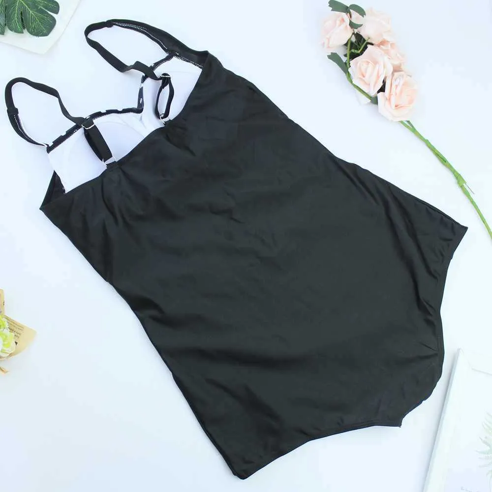 Baddräkt kvinnor tryck sexiga svarta prickar bodysuit badkläder push up monokini shorts bad kostym beachwear swimming kostym 210604