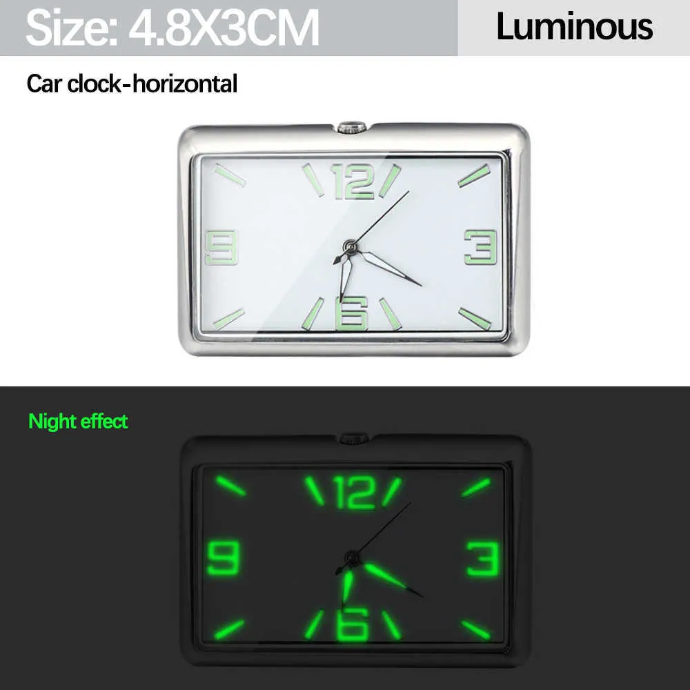 Quartz Automotive Watch Fashion Car Interieur Lichtgevend horloge met zelfklevende riem voor luchtuitlaat Dushboard Off Road Truck Trailer