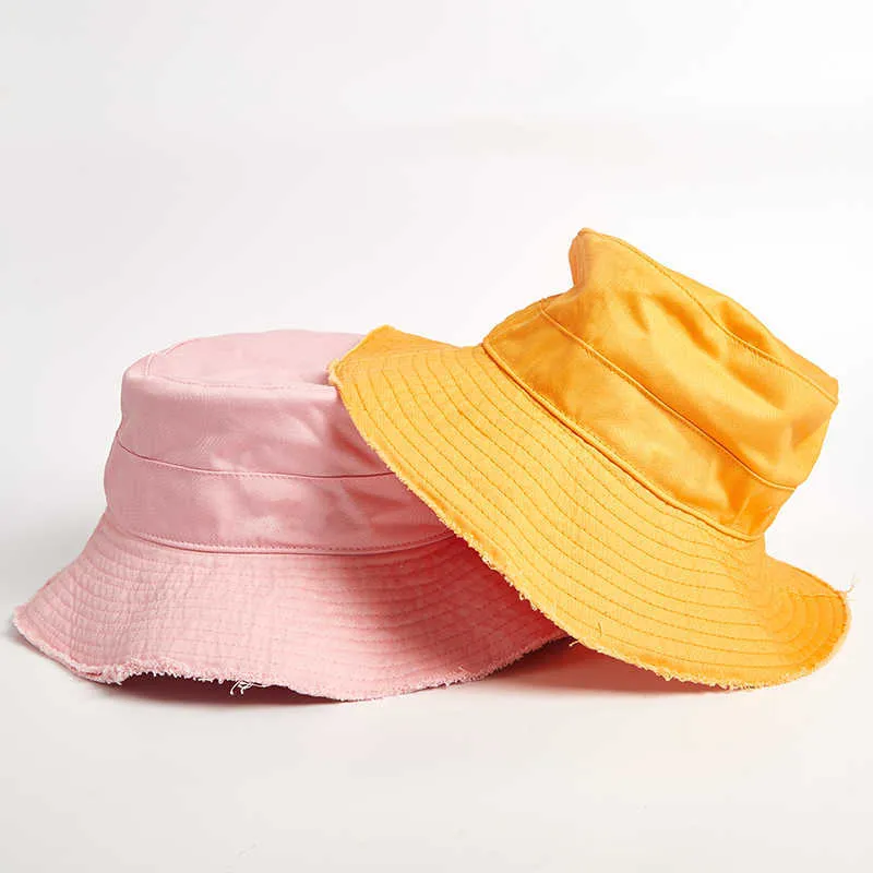 2021 caldo cotone pescatore forma berretto acqua lavaggio secchio cappello ragazze delle donne quattro stagioni bacino donne hast tappi H0828