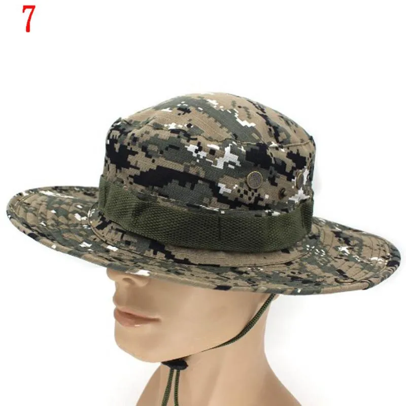 Cloches Boonie Hats Tactical Sniper Camouflage Tree Bucket Hat Accessoriesカジュアル軍隊アメリカ人男性CAP223K