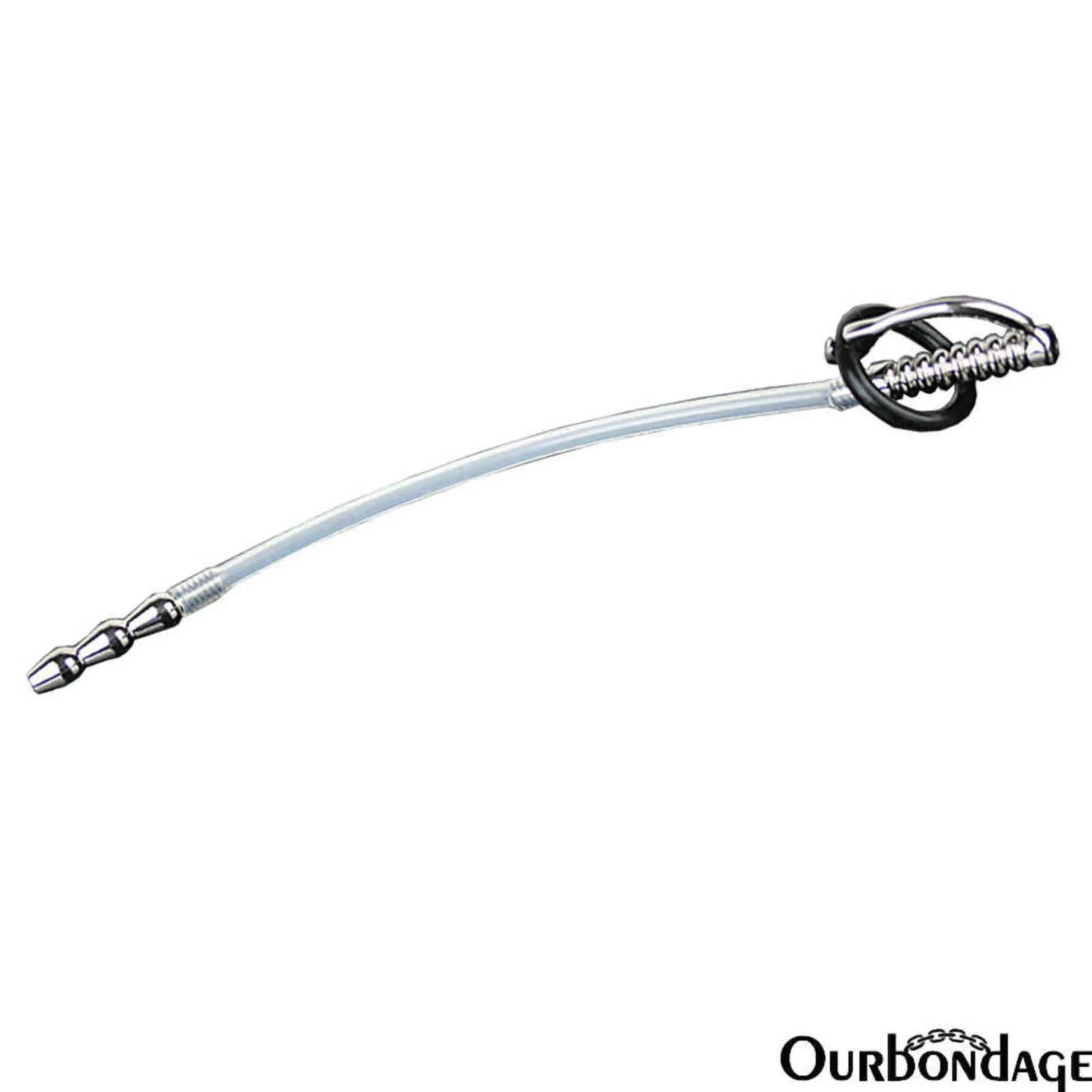 NXY Sex Adult toy Ourbondage Stainless Steel Rubber Pipe Snake Shape Urethral Catheter Chastity Insert Dilator_voghion.com