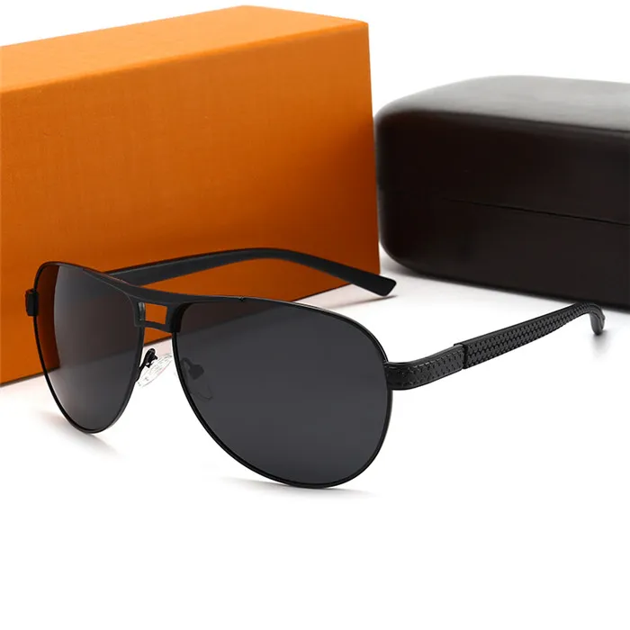 2021 Лучшие дизайнерские металлические очки, модные женские и мужские солнцезащитные очки с линзами UV400, коммерческий стиль с Box332c