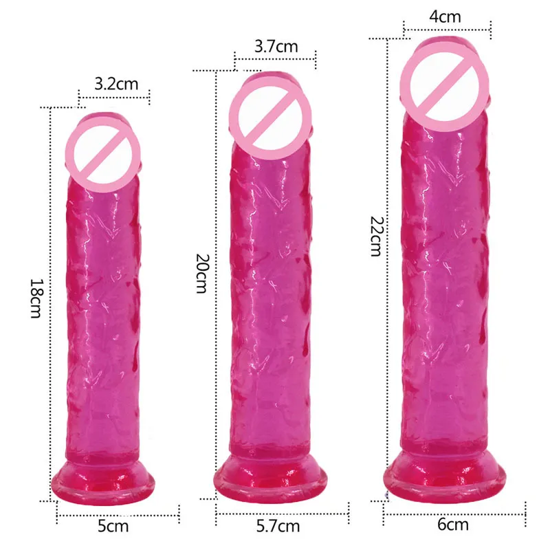 Dildos de Yutong para Mulher Cristal Transparente Sentimento Galo Pênis Adultos Brinquedos Ventosa Copa Dildo Lésbica Dick Toy Adultanal Butt Plug