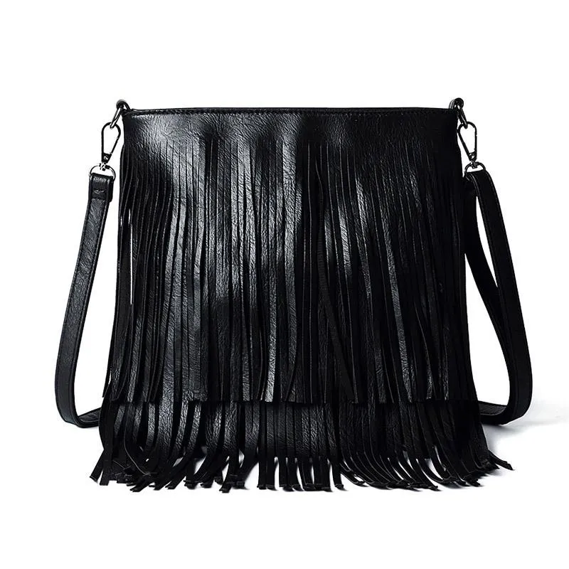 Torby wieczorowe mody Fringe Bag Famale Crossbody Classic Women Rame Casual Tote z Tassels Messenger2631