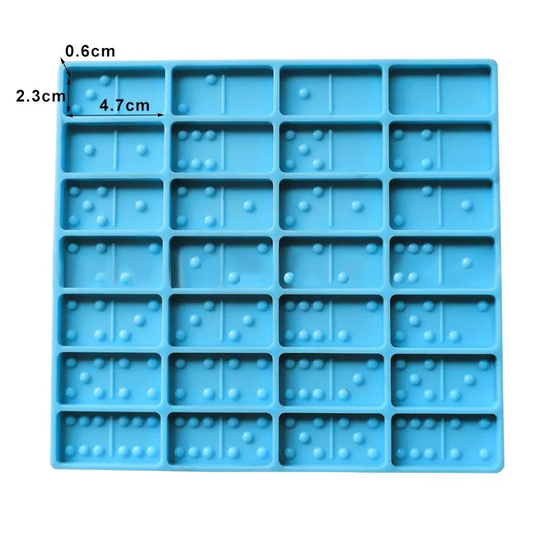 Shiny Dominoes Silicone Epoxy Resin Mould Cake Mold Fondant Molds Cake Decorating Tools Chocolate Fondant Tools Soap Mold Diy231S