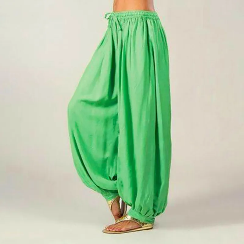 Femmes pantalons Harem Vente Sports occasionnels Baggy Hippie Entraînement Hippie Loose Santé Solide S -3XL Pantalons plissés 210522