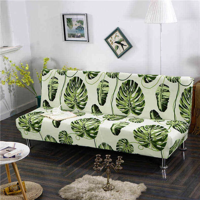 All-inclusive Folding Sofa Bed Cover Tight Wrap Sofa Towel Rekbare Kaft Couch Cover Without Armrest housse de canap cubre sofa 211102