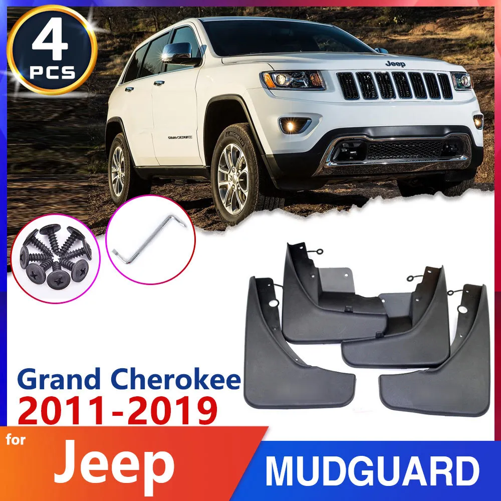 Cabelo de lama do fender do pneu para Jeep Grand Cherokee WK2 2011 ~ 2019 2012 2013 2014 Mudaflaps Splash Guardes Acessórios do carro adesivos
