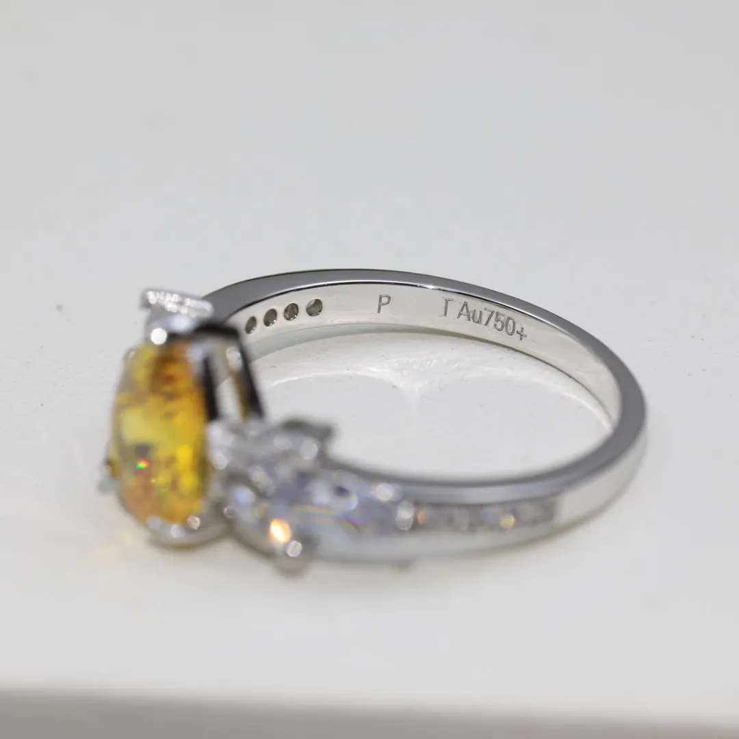 Anel série coração PIAGE posse extremamente 18K banhado a ouro prata esterlina de alta qualidade designer de marca de joias de luxo Solitaire d2936