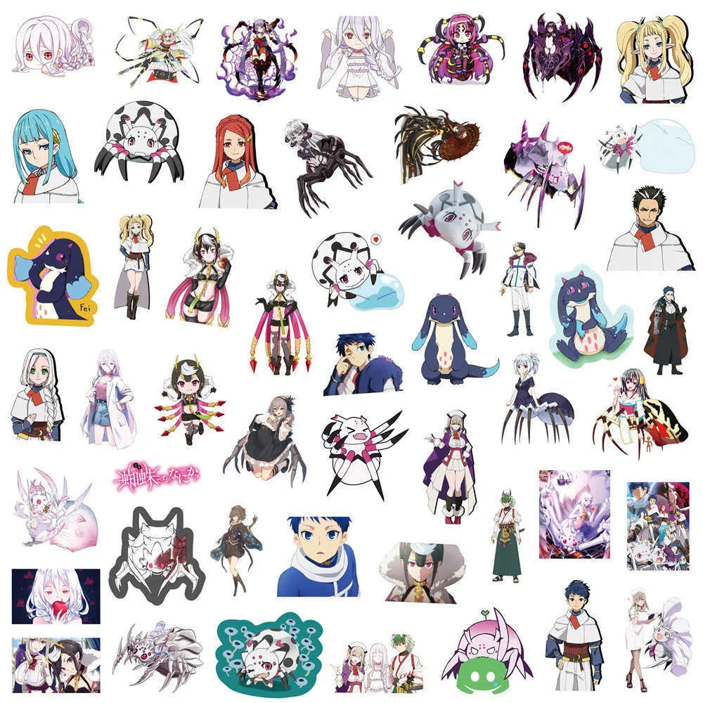 New Anime What about Reincarnation Into Spider Graffiti Stickers Decorate Suitcase Notebook Skateboard PVC Sticker Car5293983