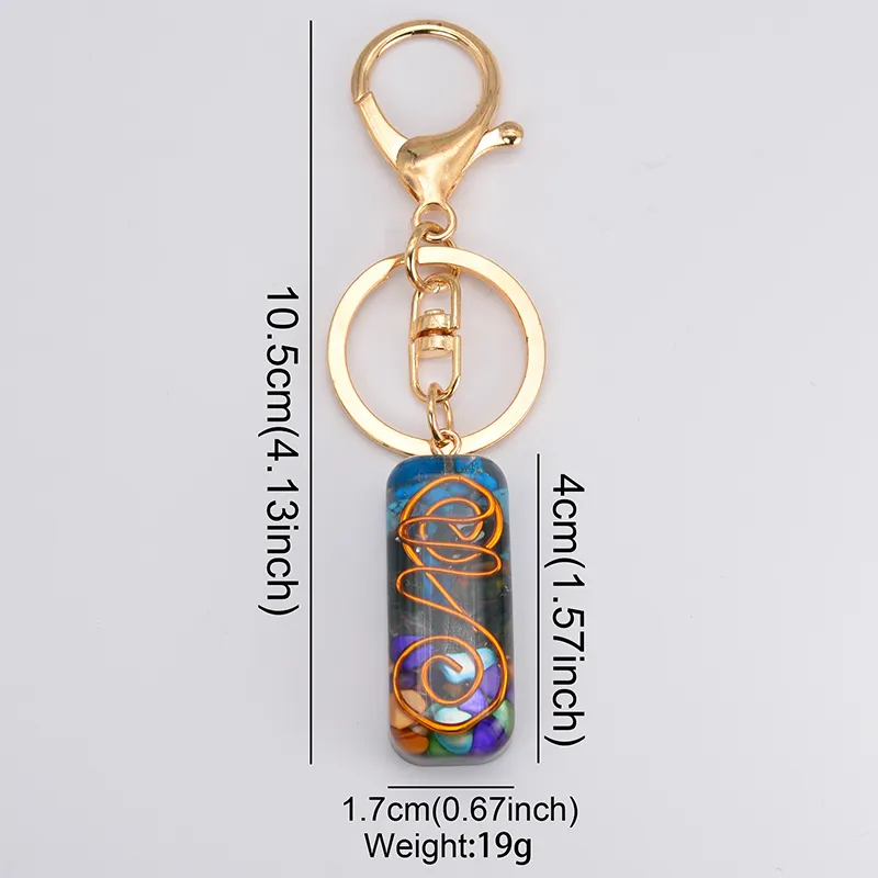 Reiki 7 Chakra Orgone Anhänger Keychain Energy Healing Crystal
