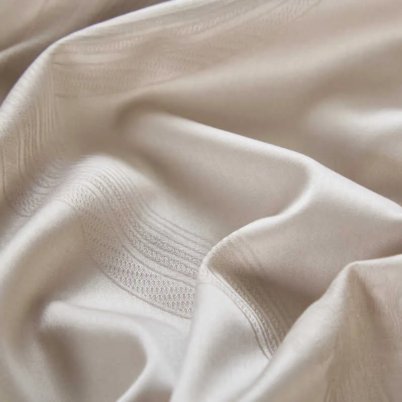 Premium Cotton egiziano Jacquard copripiumino set di cover di lusso Re Queen 4/6 pezzi da letto trapunte foglio 210721