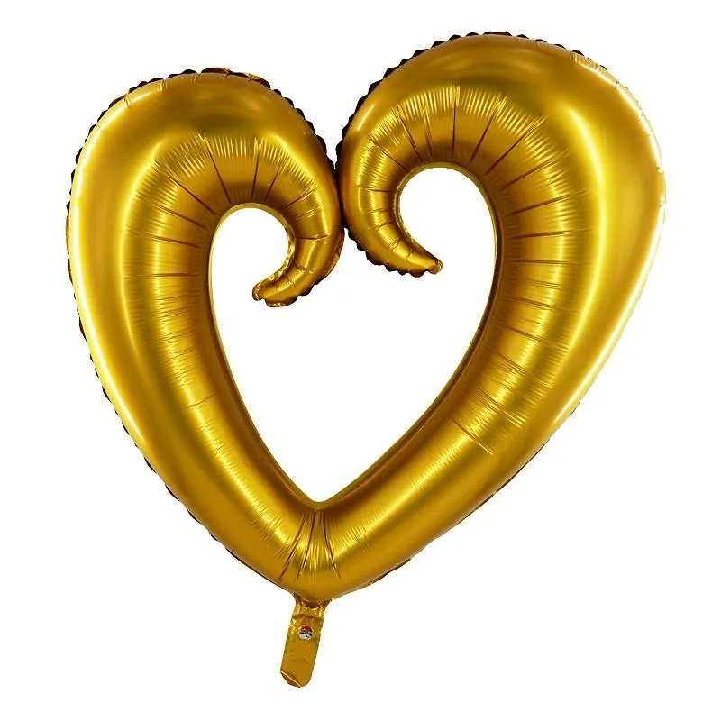 Décoration de fête 40 pouces Big Heart Ballon Rose Or Forme Ballons À Air Saint Valentin Mariage Amour Décorations Fournitures Foil2397