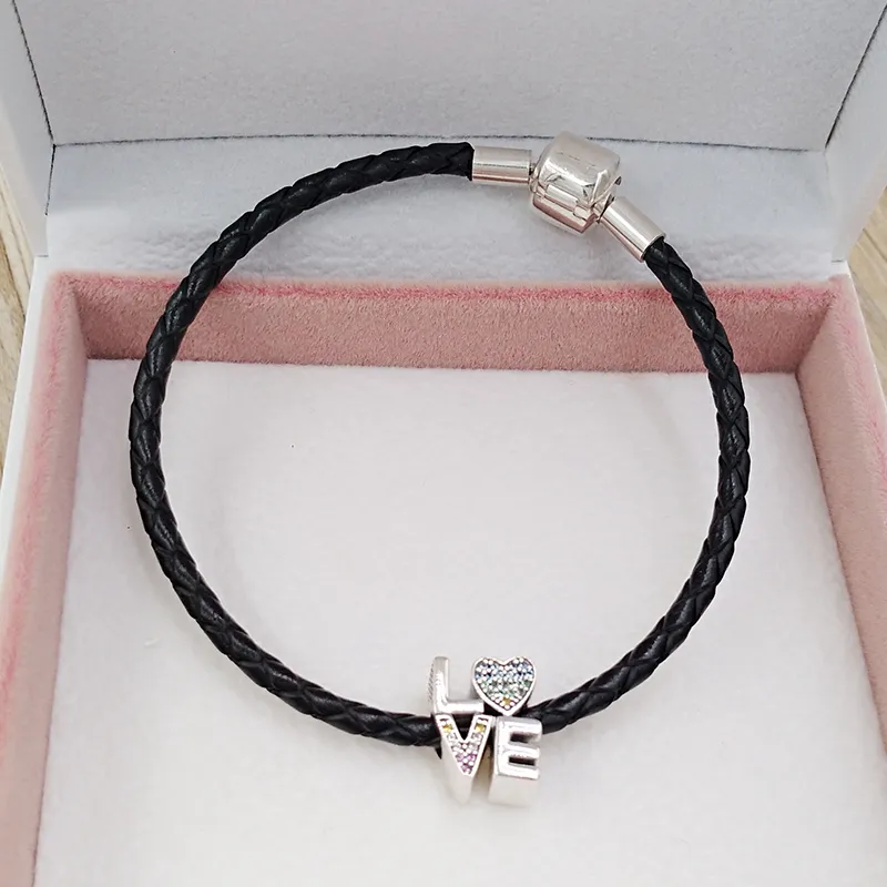 trendy jewelry making kits 925 Sterling silver chain bead Multi-colour Love designer charms Pandora bracelet for women men teen choker necklaces for DIY 797189NRPMX