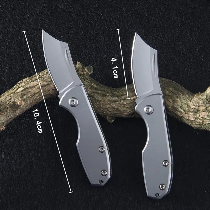 Mini Outdoor Folding Knife Stainless Steel Camping Safety-defend Portable Pocket Keyring Knives Backpack EDC Tools HW572