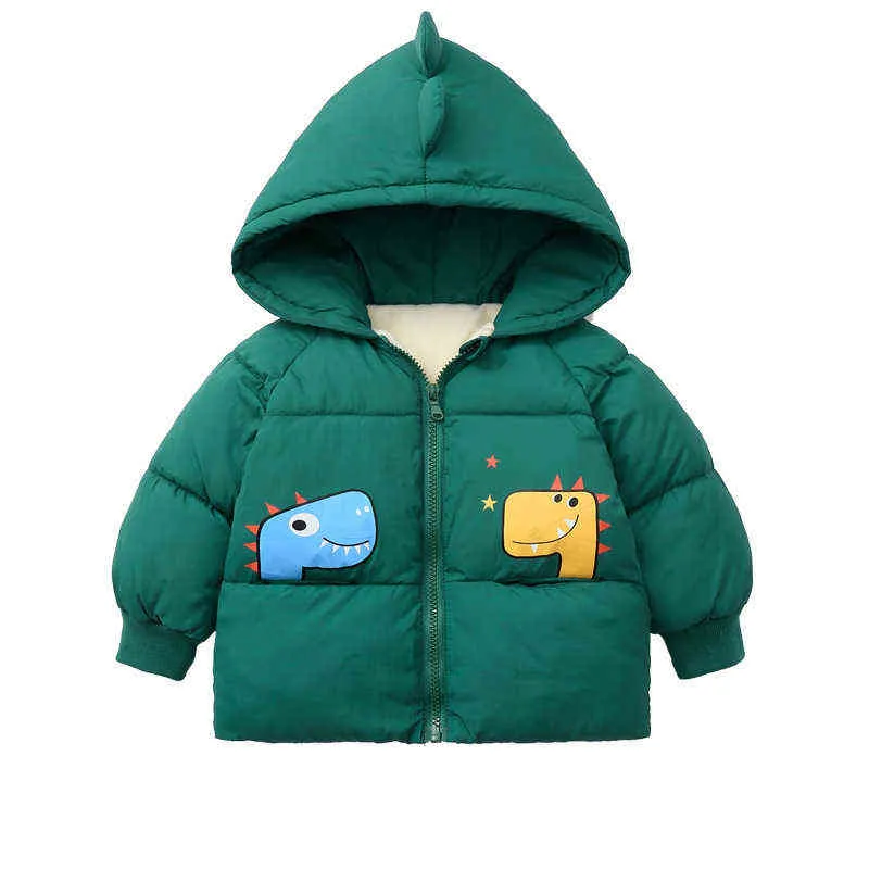 Parka invernale Bambini Giacche in cotone ragazze Cappotti caldi in velluto spesso Piumino bambini Baby Cartoon Capispalla Ragazzi Soprabito 211222