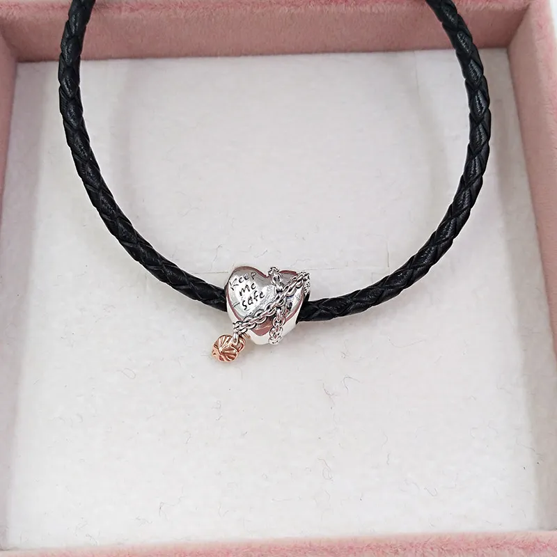 925 srebrne srebrne biżuteria Making Making Pandora łańcuch serca DIY urok Brand Bracelets rocznicowy prezent dla jej kobiecych łańcucha Bieczek Naszyjnik 788344