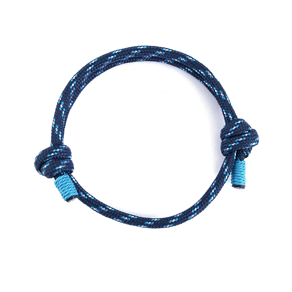 Verstellbares einfaches Kletterseil-Armband für Männer und Frauen, Knoten-Regenschirm-Seil-Armbänder, origineller nautischer Zopfschmuck, Jungs