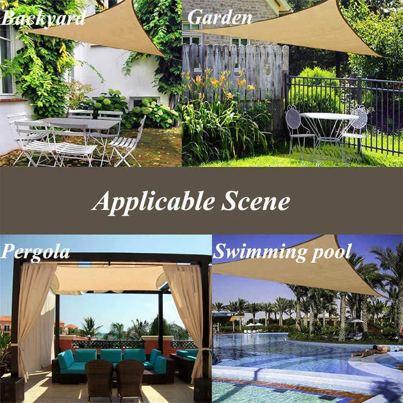 Outdoor Zonnescherm Tuinluifel Gemakkelijk Waterdicht Terras Toeristische Parasol Pergola Tuinhuisjes Camping Veelkleurige Canvas Anti-Uv X0707